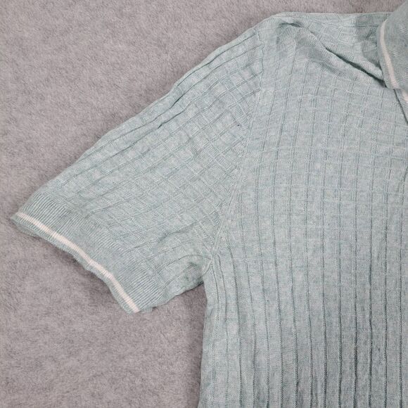 Ted Baker London Polo Shirt Womens Size 4 Viscose Linen Cotton - Picture 6 of 13